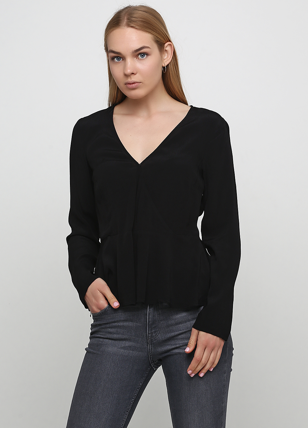

Блузка H&M  Черный 0794643_ч_04, Блузка H&M 44 Черный 0794643_ч_04