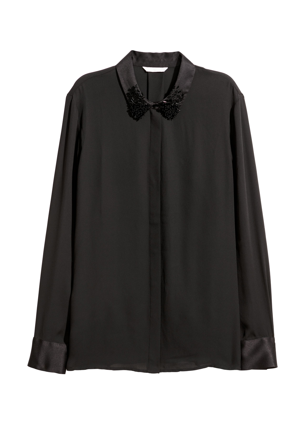 

Блуза H&M 44 Черный 0534094_бисер