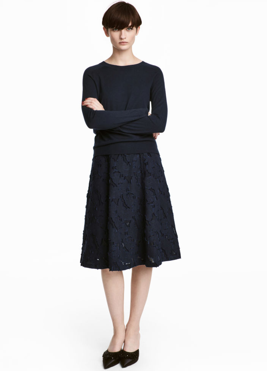 

Юбка H&M 34 темно синий 0534306_01
