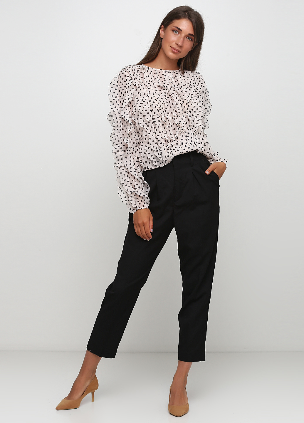 

Брюки H&M 40 Черный 0753737_без пояса_01