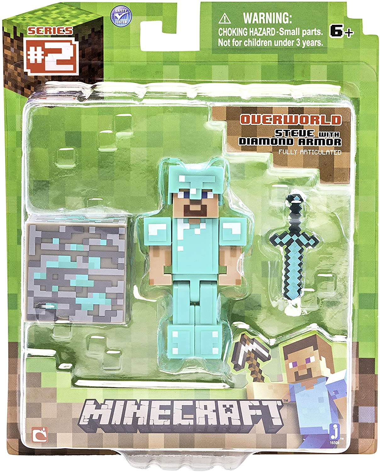 

Фигурка Майнкрафт Стив в Алмазной Броне Minecraft Stive Diamond Armor Jazwares 16504