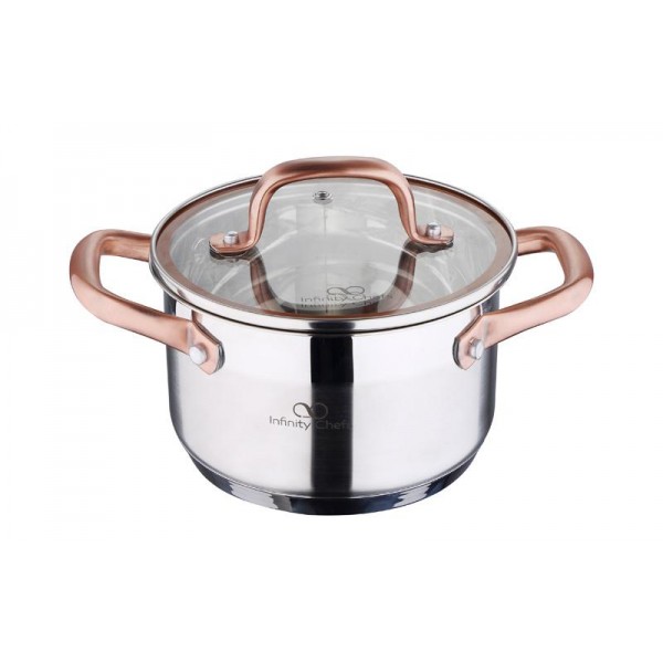 

Кастрюля Bergner Infinity Chefs 1.8л со стеклянной крышкой