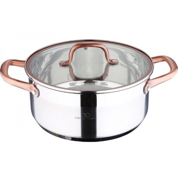 

Кастрюля Bergner Infinity Chefs 4.5л со стеклянной крышкой