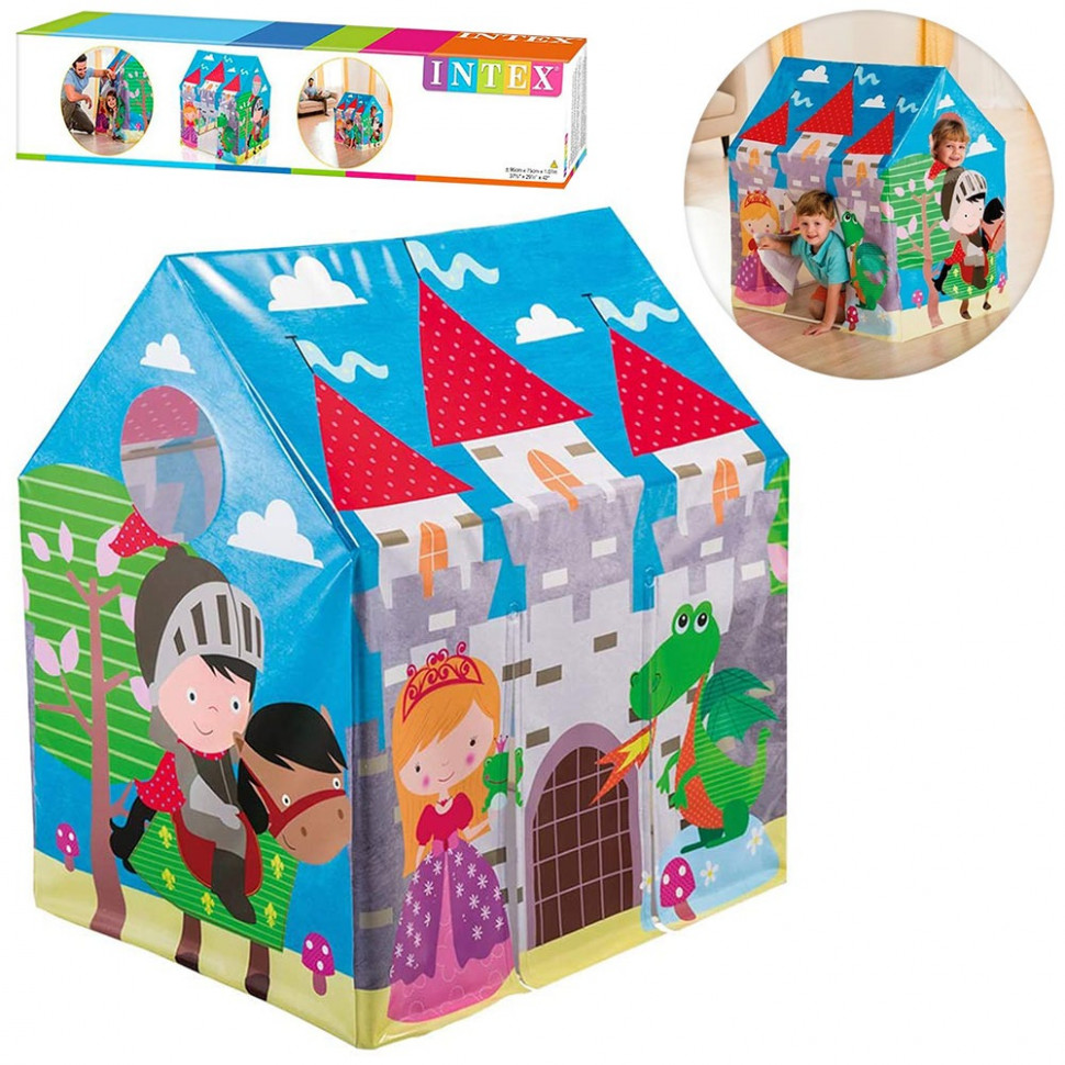 

Игровой домик палатка для детей от 3-6лет Intex 95-75-107см