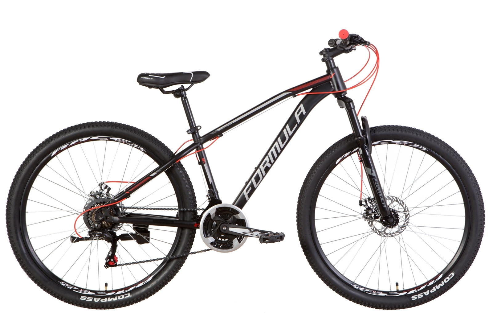 

Велосипед 27.5" Formula DRAGONFLY DD 15" черно-красный (м) 2021