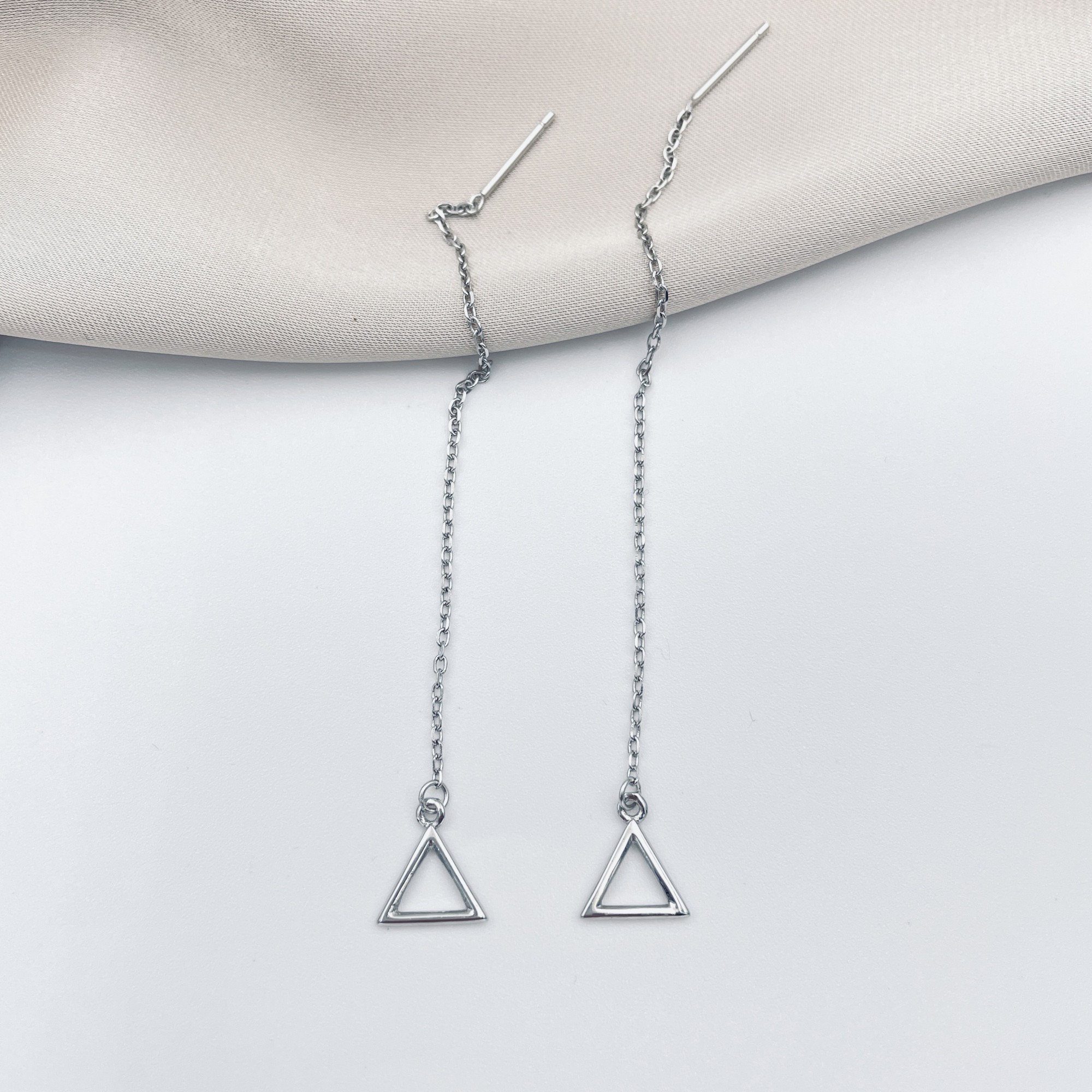 

Сережки-протяжки срібні Геометрія Top Silver 1.25 г 00019