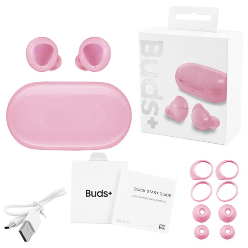 

Беспроводные наушники Wireless Galaxy Buds+ с кейсом розовые 8148