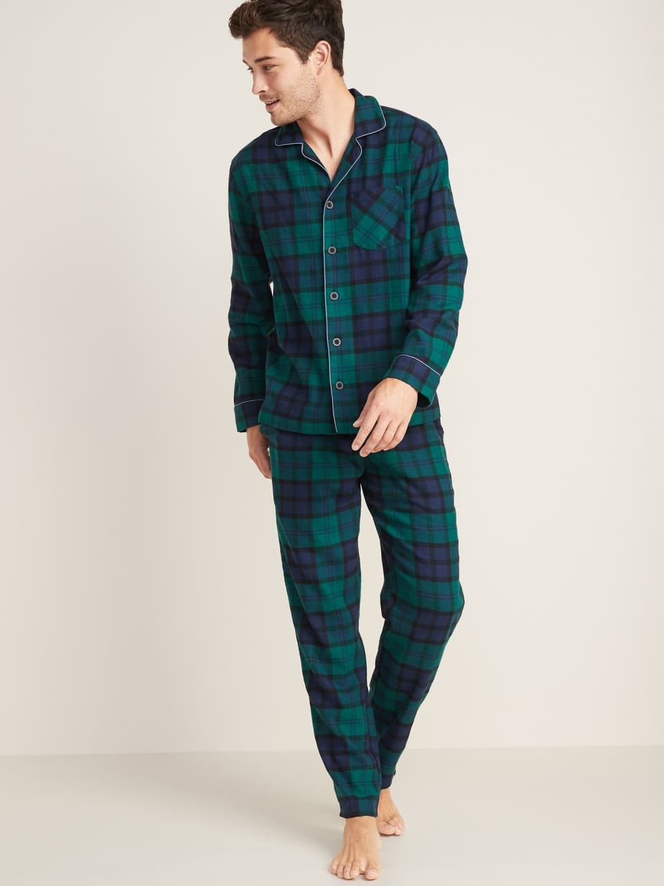 

Мужская пижама фланелевая Old Navy штаны и рубашка в клетку art524305 (Зеленый/Синий, размер XXXL)