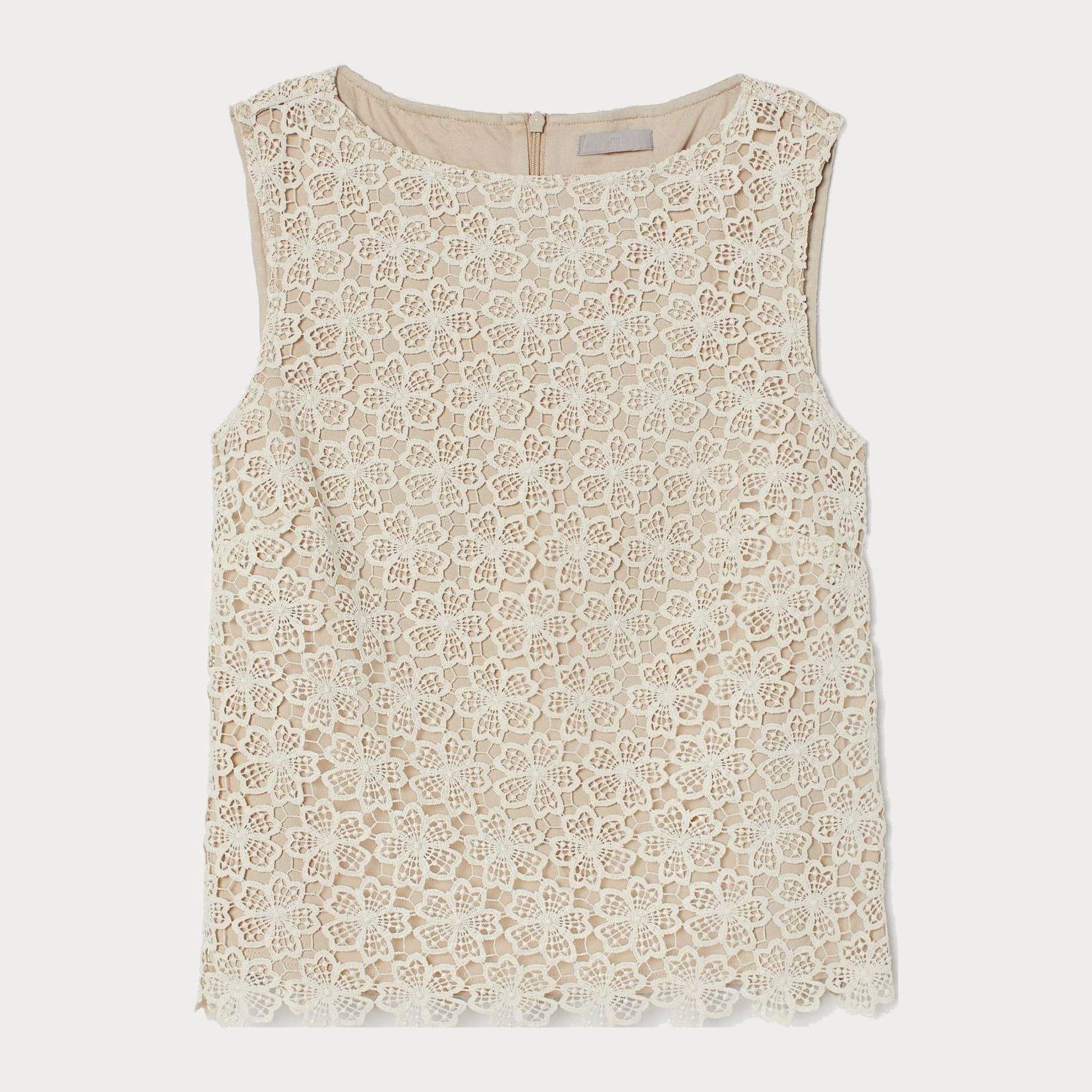 

Блузка H&M 8815441-ACWJ XS Светло-бежевая