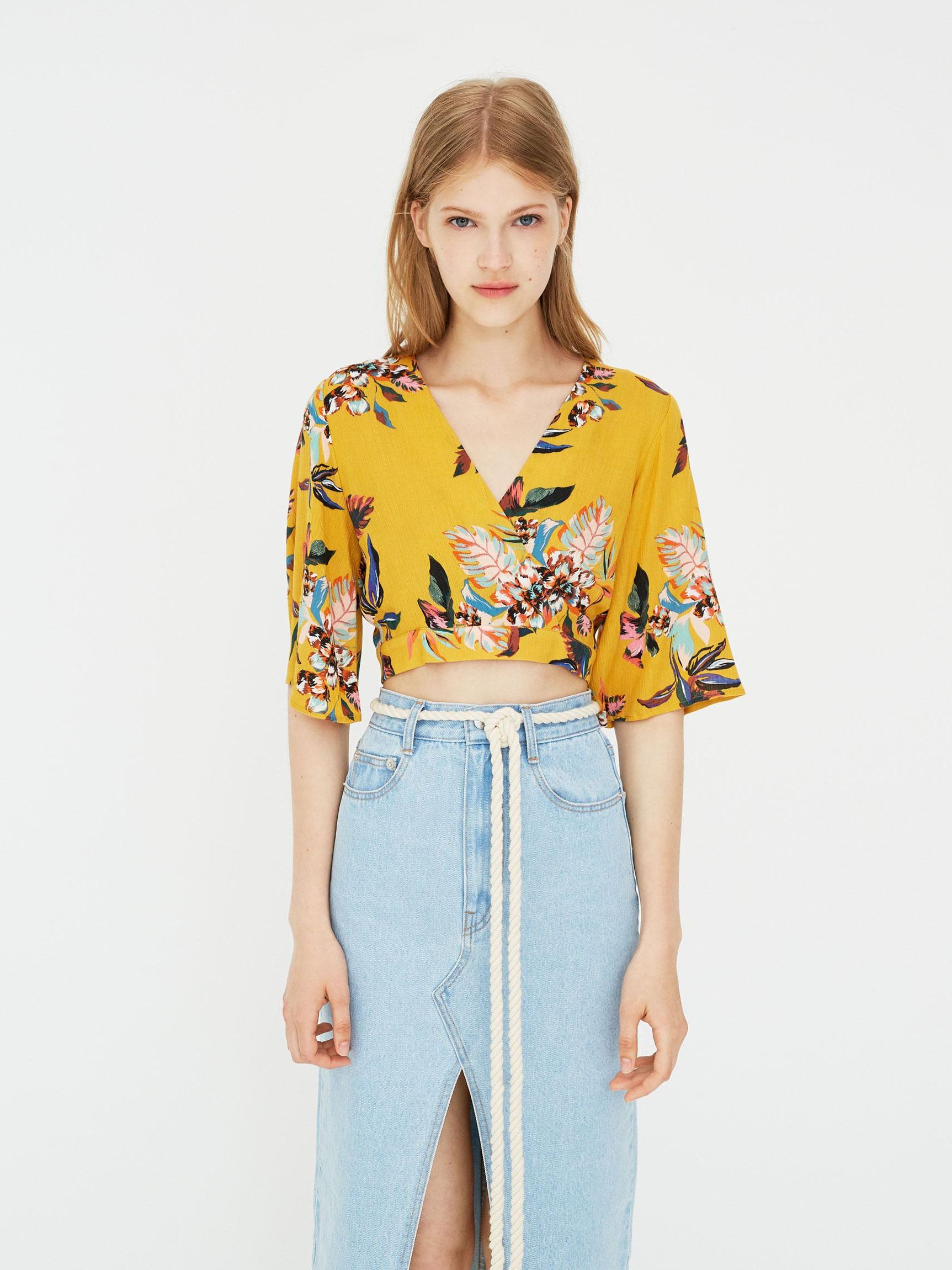 

Топ Pull & Bear 9471/351/305-AAZP S Желтый