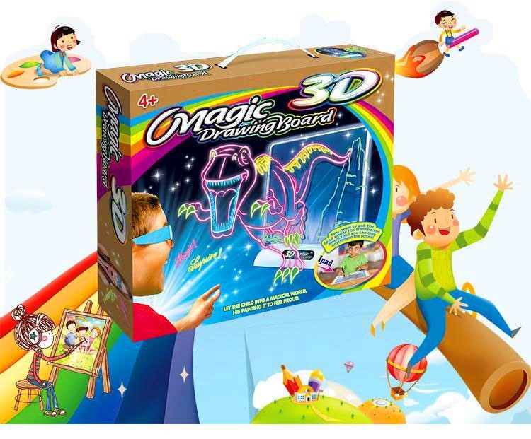 

Детский 3D набор для рисования Magic Drawing Board Динозавры