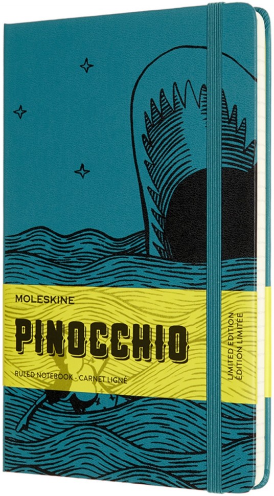 

Блокнот Moleskine Pinocchio Акула середній 13 х 21 см в лінію шавлія