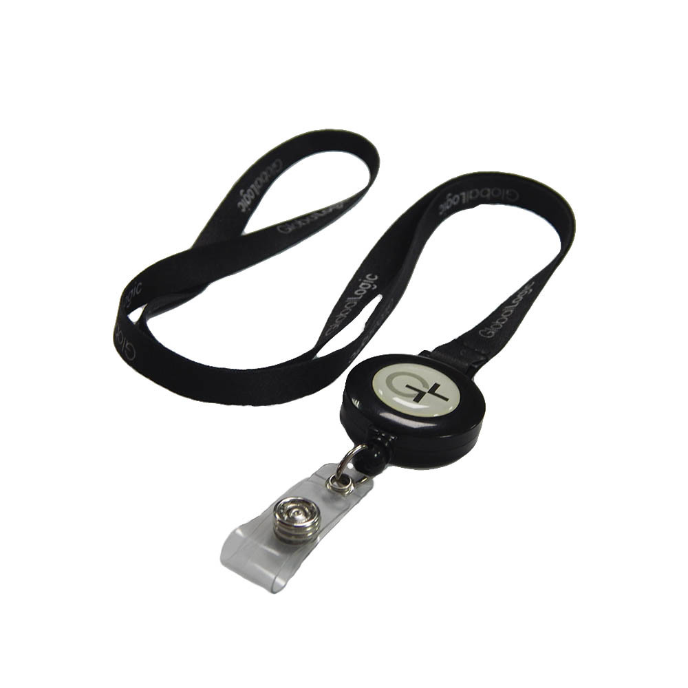 Шнурок для бейджа с ретрактором Ardix, черный, 45 см, 10 шт. (07-021 .