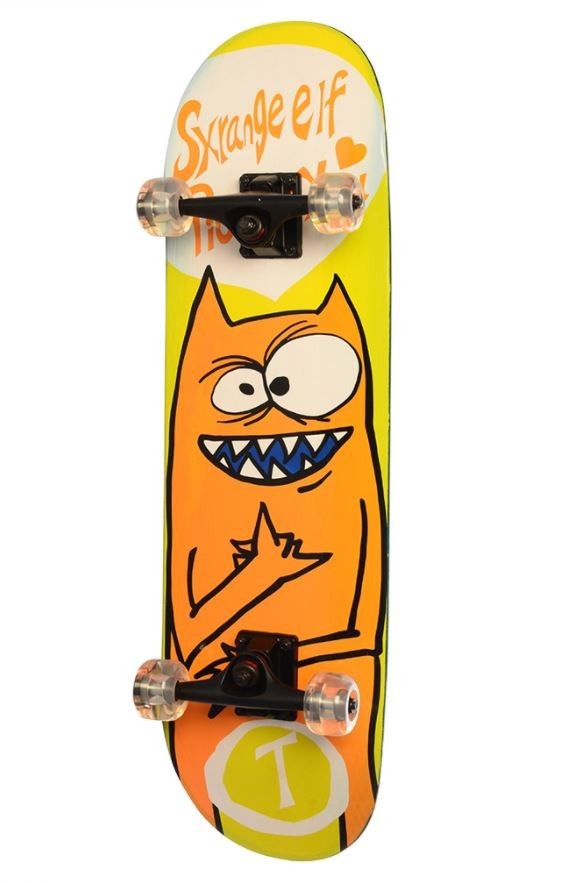 

Скейтборд деревянный 79 х 20 см колеса ПУ, подшипник ABEC-7 Profi​ MS 0355-5 Кот