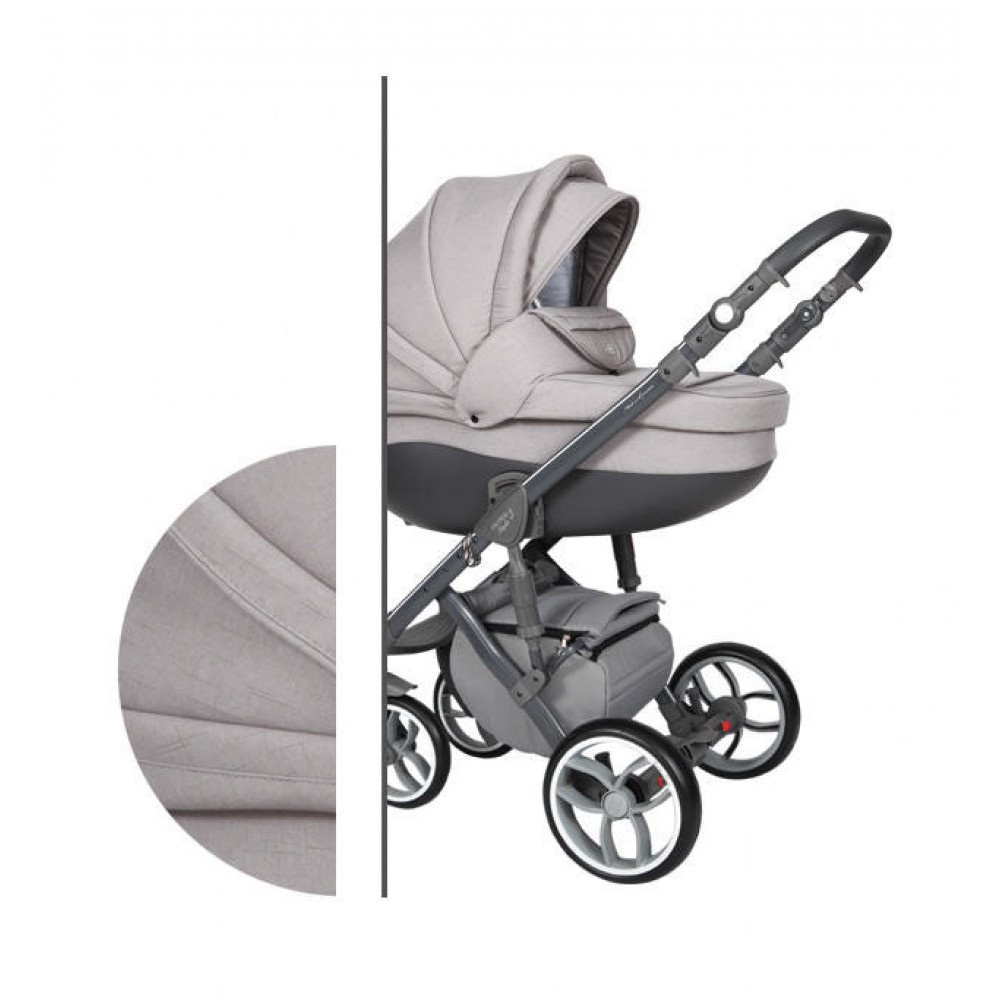 

Коляска универсальная 2 в 1 Baby Merc Faster Style 3 Flll/126A Бежевый с дождевиком и матрасом + москитная сетка, чехлы и сумка для мамы