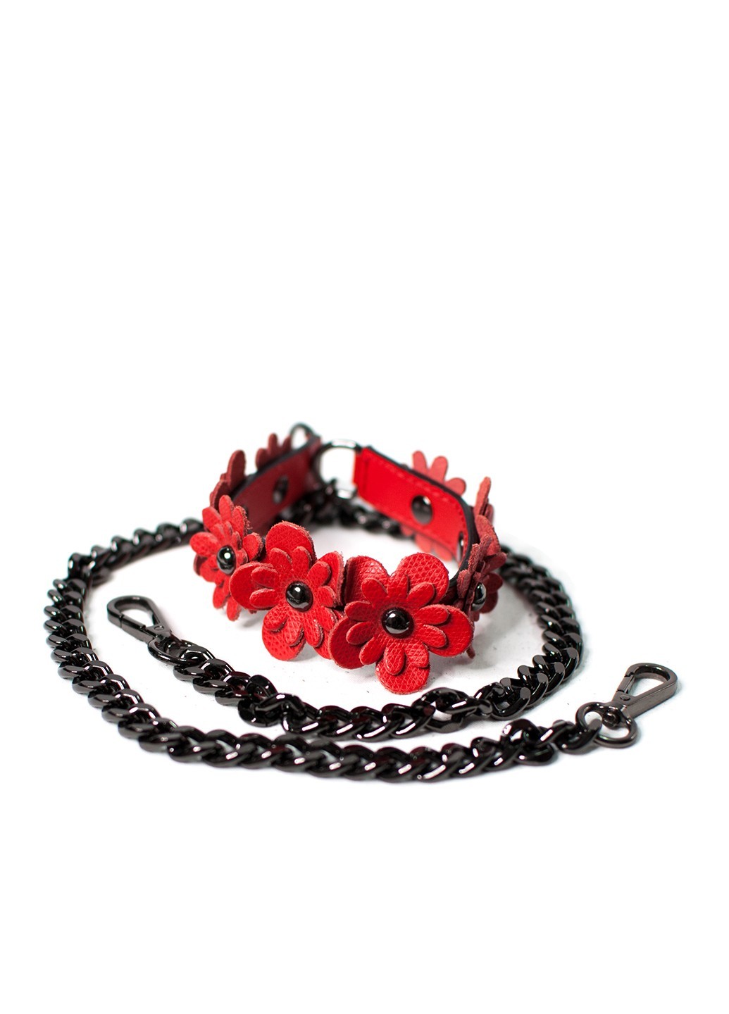 

Ремень Piumelli Chain flower strap красный