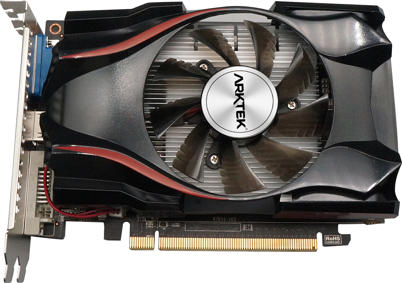 

Arktek PCI-Ex Radeon R7 240 Single Fan 2048MB GDDR5 (128bit) (780/4600) (DVI, HDMI, VGA) (AKR240D5S2GH1)