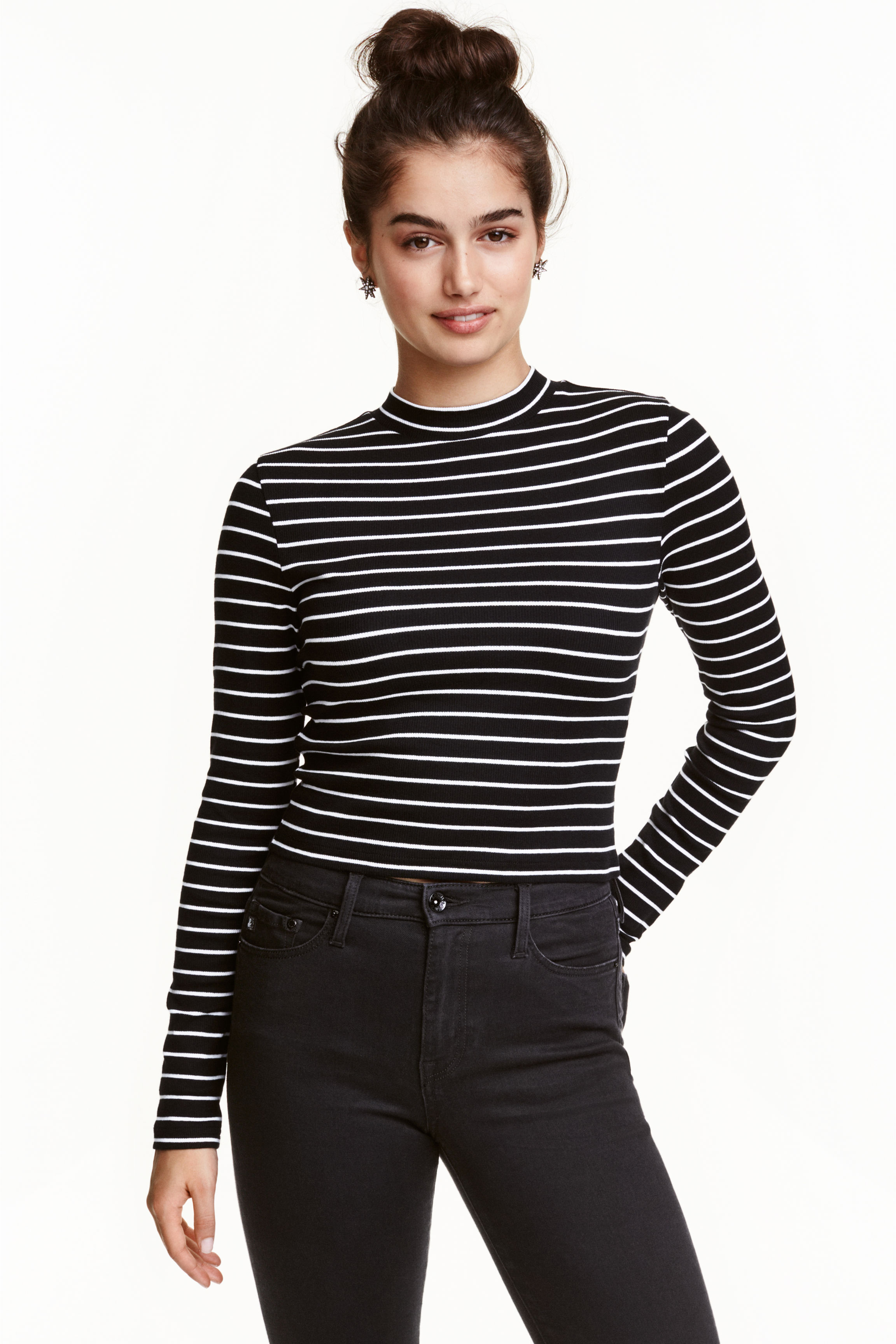 

Реглан H&M 0273524  черный/полоска, Реглан H&M 0273524 XS черный/полоска