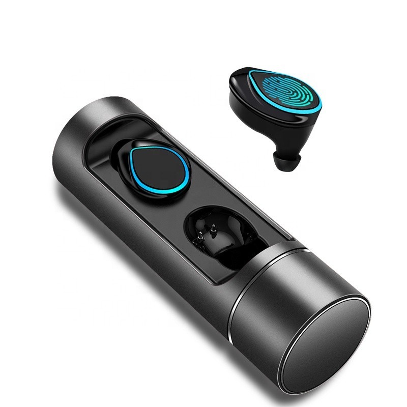 

Беспроводные Bluetooth наушники вкладыши TWS Earphone K08 HiFi мини-гарнитура в тубе с LED индикатором заряда, павербанк 1000 мАч и фонариком Black