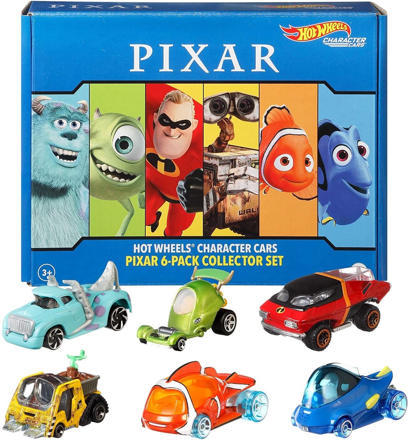 

Подарочный набор Hot Wheels Character Cars Pixar and Disney, 6 Pack 1:64 (GVY93)