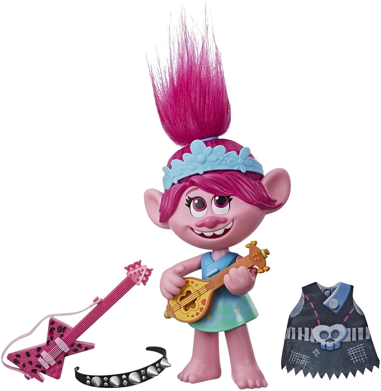 

Лялька Hasbro DreamWorks Trolls World Tour Pop-to-Rock Poppy Singing Doll Розочка Світовий тур (E94115E1)