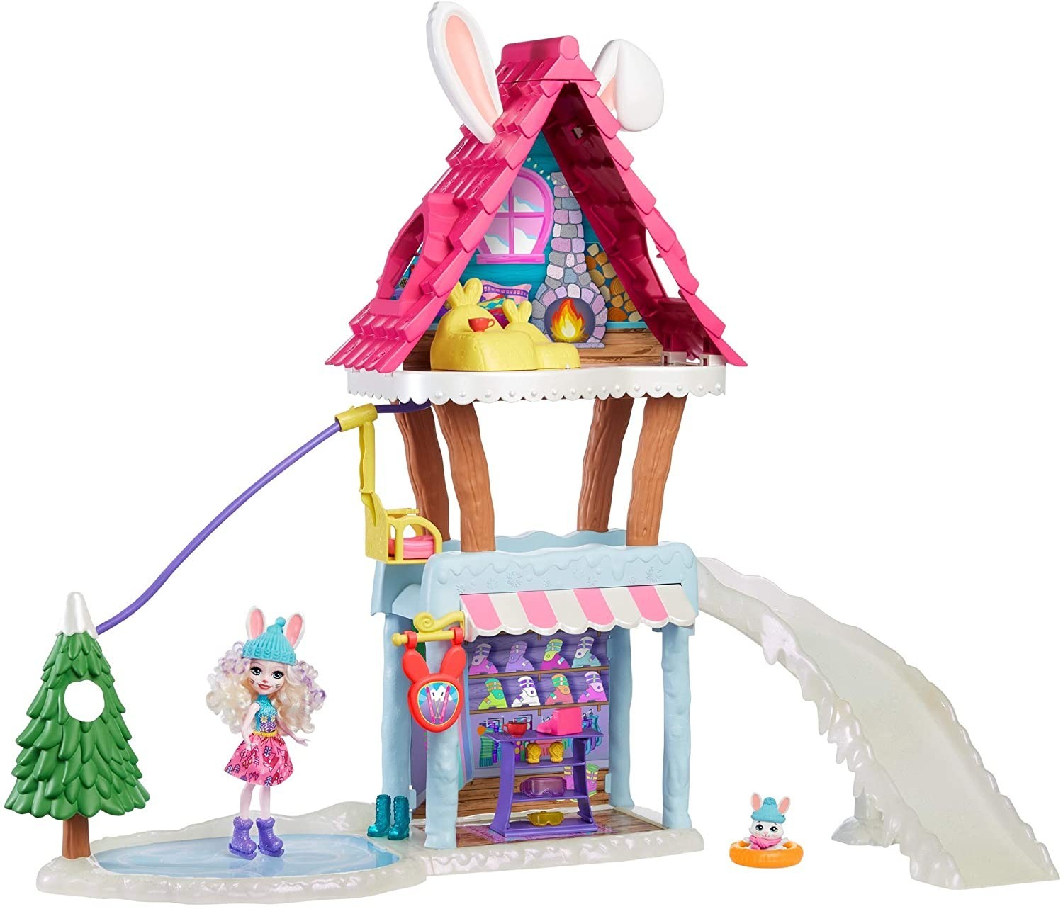 

Игровой набор Mattel Enchantimals Hoppin' Ski Chalet, Bevy Bunny Горнолыжное Шале Кролика Беви (GRW92)
