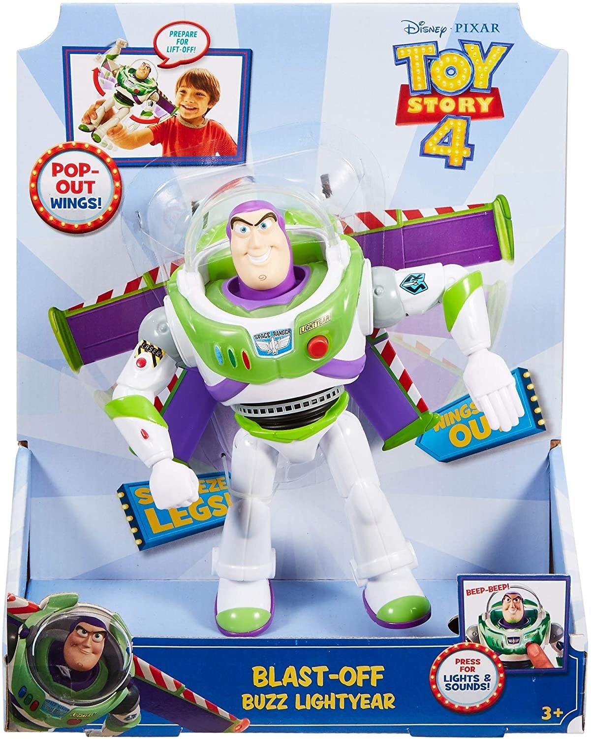 

Интерактивная фигурка Mattel Disney Pixar Toy Story 4 Blast-Off Buzz Lightyear История игрушек 4 Базз Лайтер (GGB24)