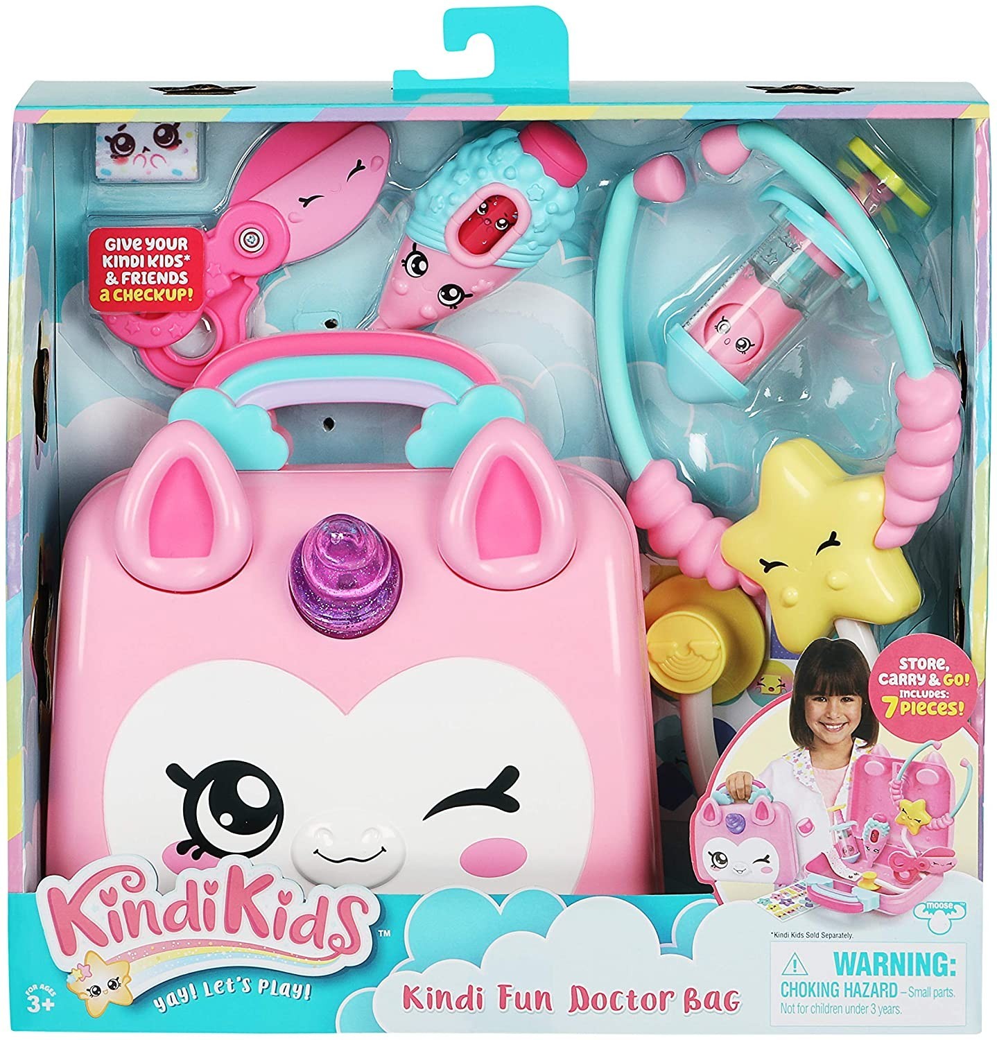 

Игровой набор для доктора Moose Toys Kindi Kids - Kindi Fun Doctor Bag, Unicorn (50037) (B084NX43N1)