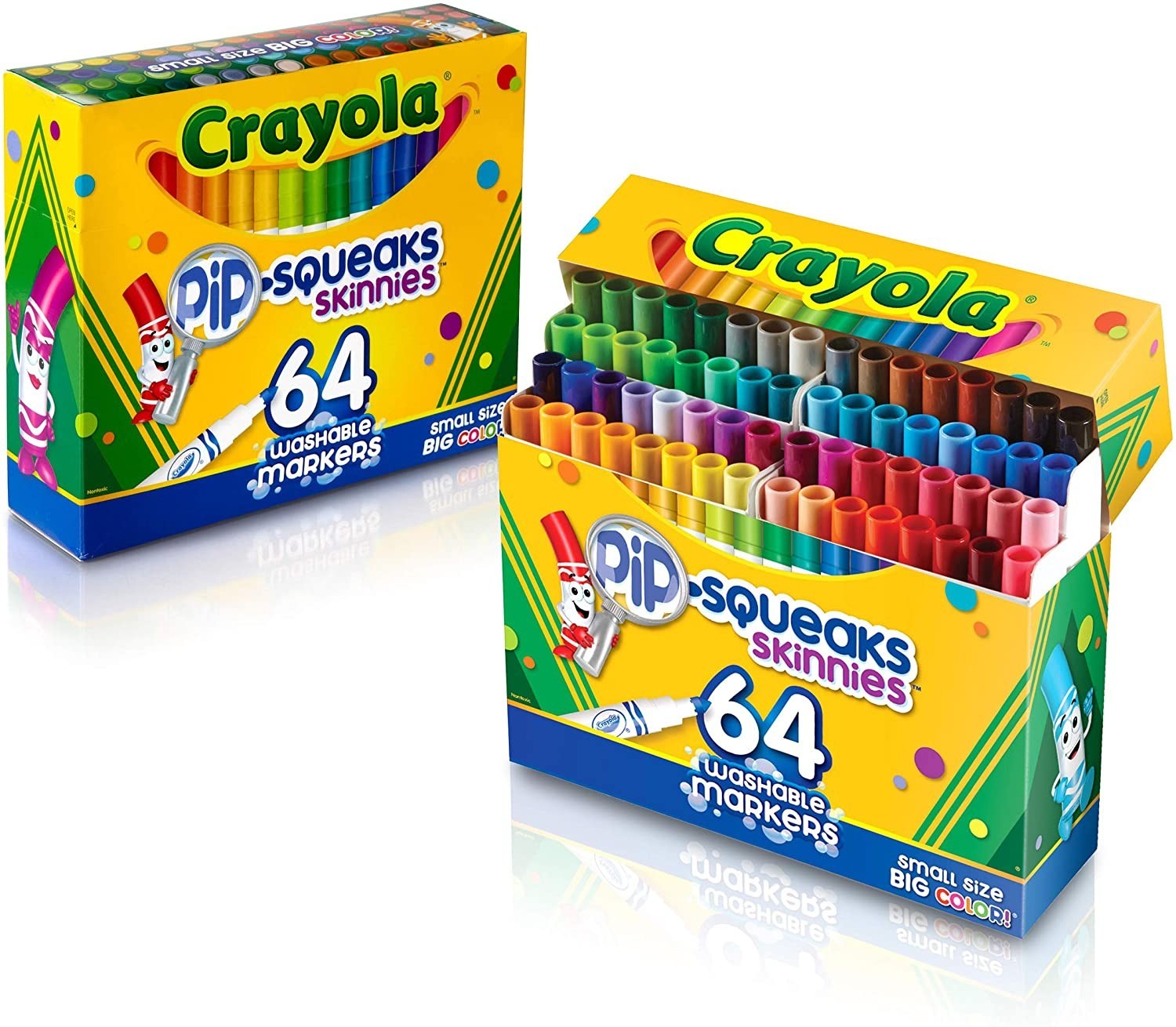 

Набор маркеров Crayola Pip-Squeaks Skinnies Washable Markers, 64 шт (588764)