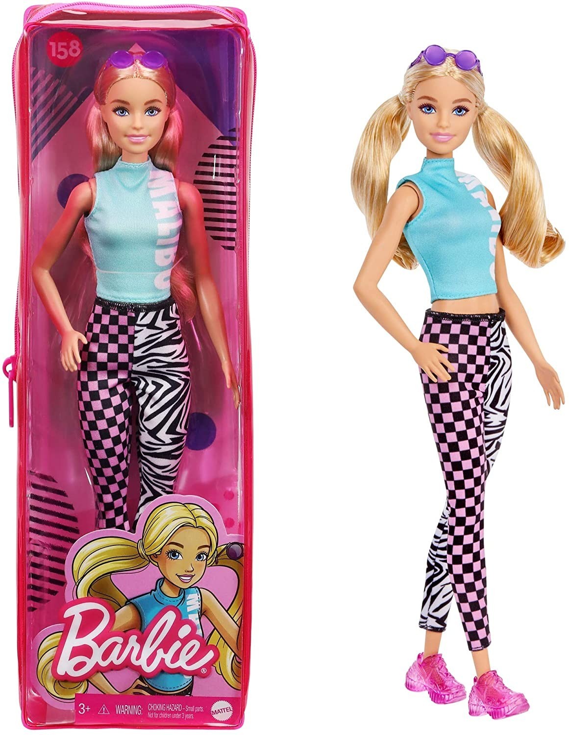 

Кукла Barbie Fashionistas Doll #158 Барби Модница в майке Малибу и леггинсах (GRB50)