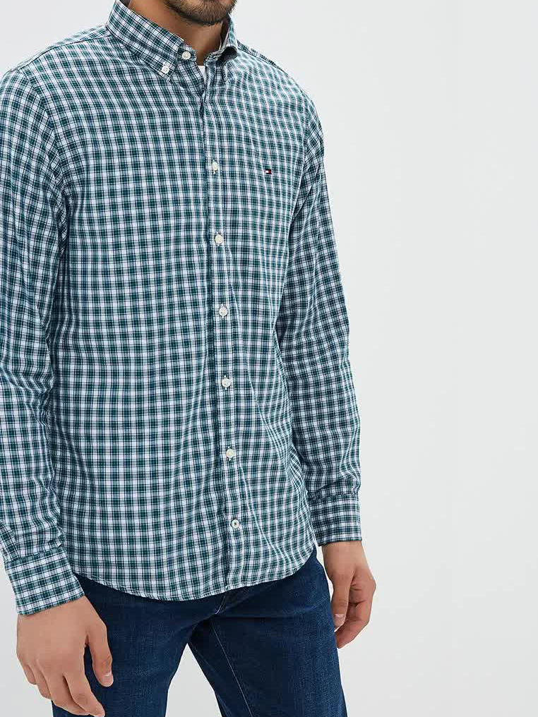 

Рубашка Tommy Hilfiger MW0MW08462 S Зеленая/Мульти