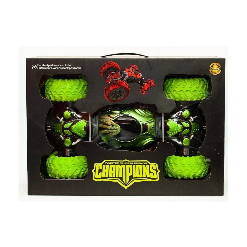 

Машинка трансформер перевертыш на радиоуправлении Hyper Champions 2566 Green