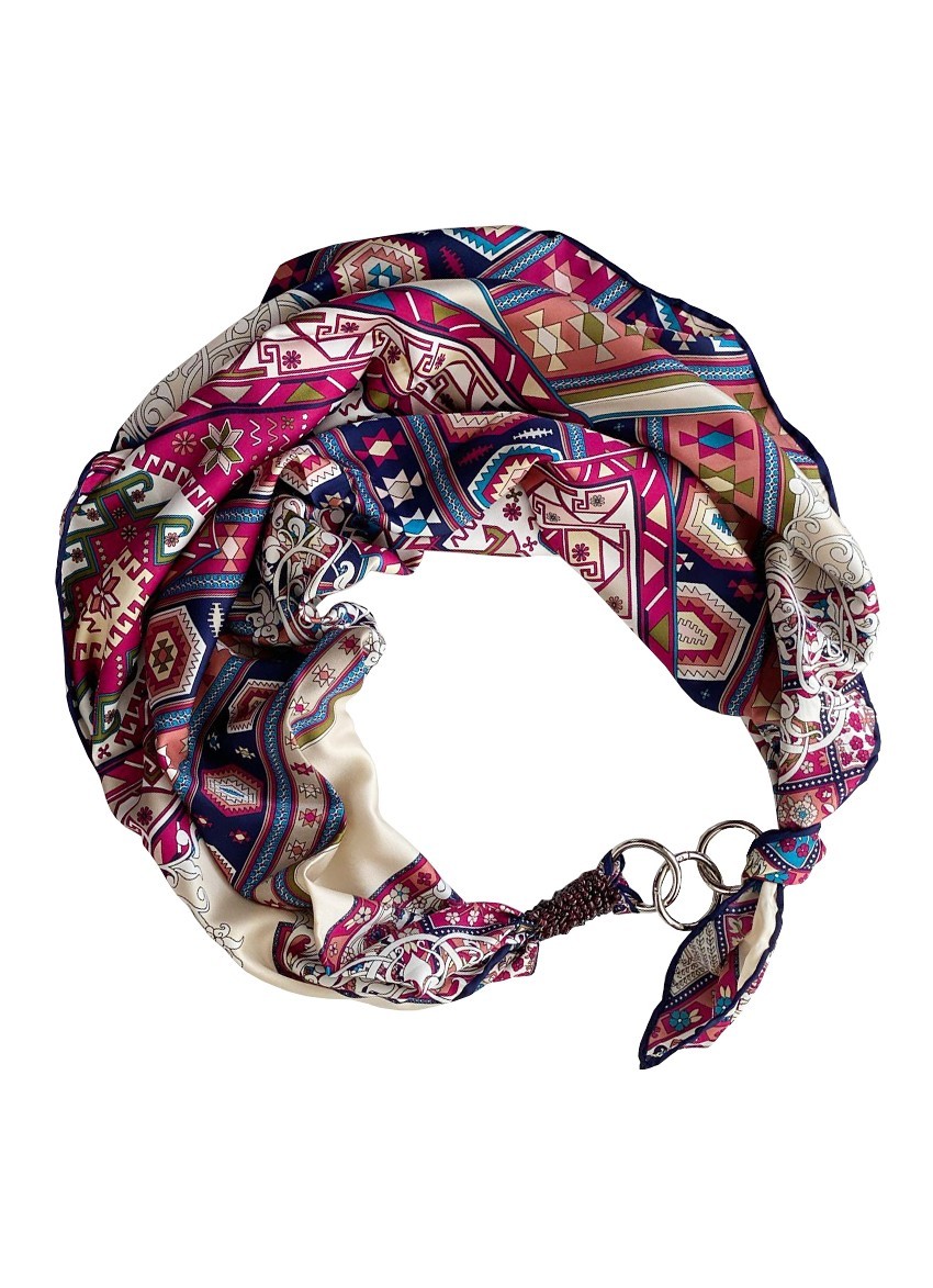 

Платок MyScarf с принтом и камнями "Африканская роза "