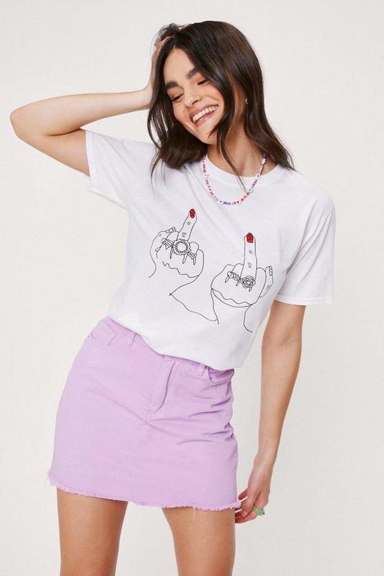 

Футболка Nasty Gal с принтом S Белая (AGG75338-173-30)