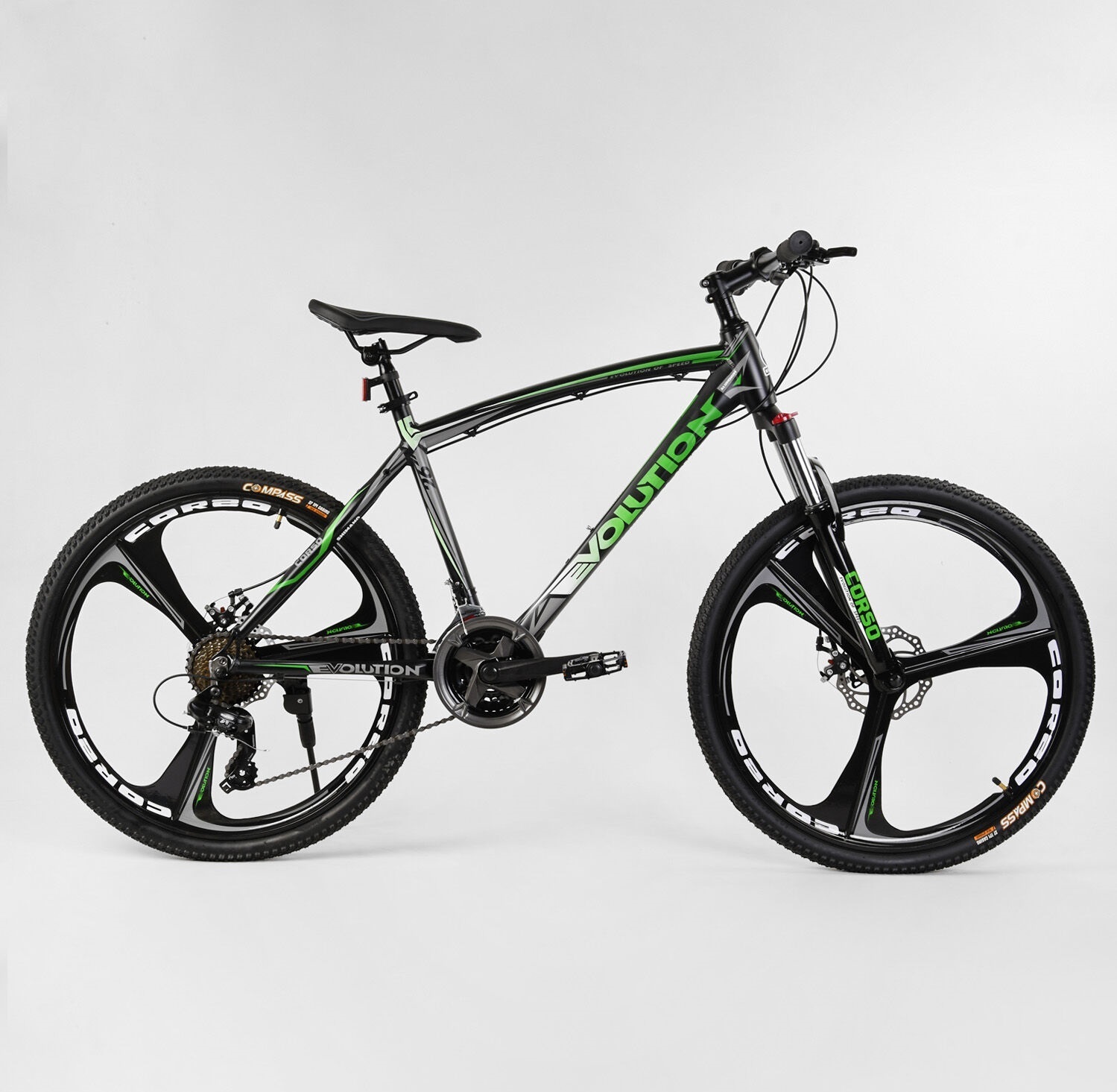 

Велосипед Corso Evolution 26" Black Green (46225)