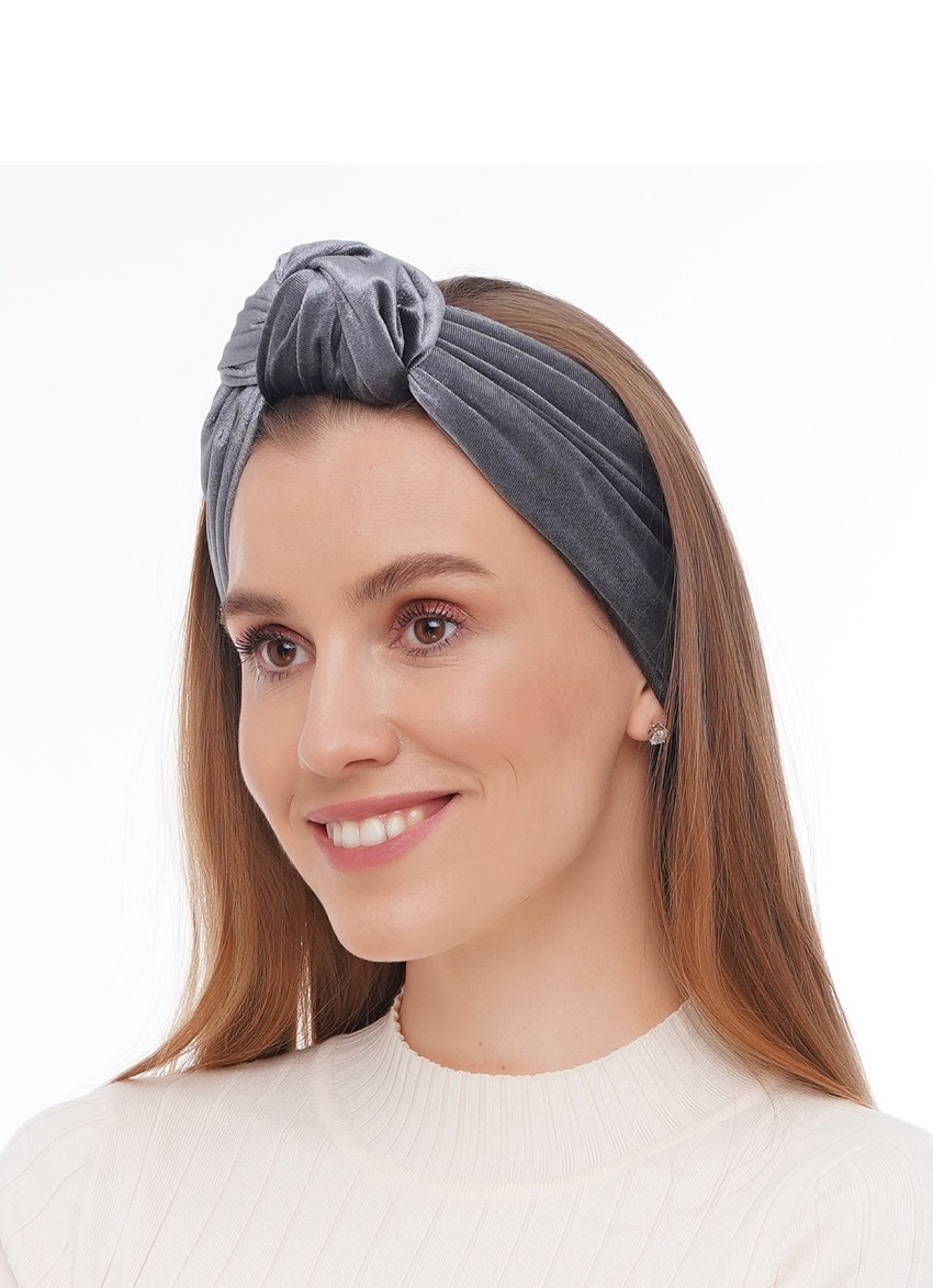 

Тюрбан MyScarf  Графитовый велюр, Тюрбан MyScarf one size Графитовый велюр