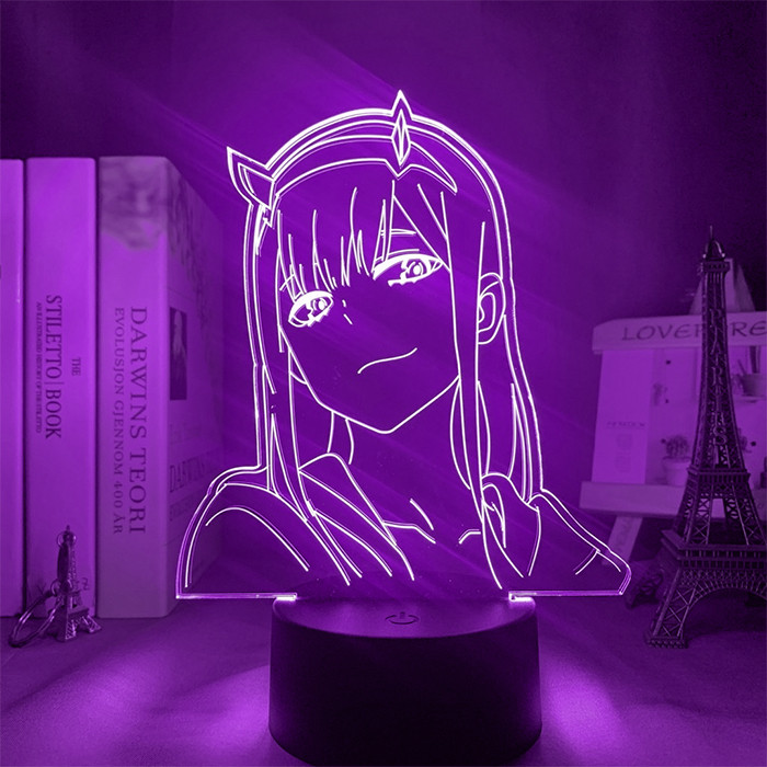 

Настольный светильник-ночник 02 профиль Милый во Франксе - Darling in the Franxx 16 цветов 3D USB (13135)