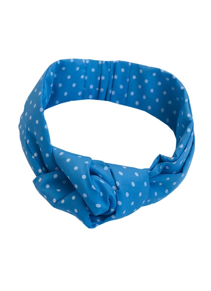 

Тюрбан MyScarf летний  синий в мелкий горох, Тюрбан MyScarf летний one size синий в мелкий горох