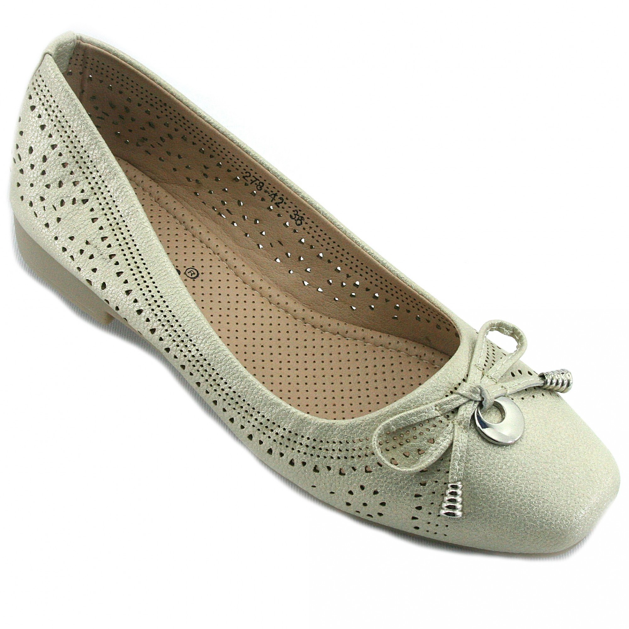 

Женские балетки Cicikom 17 278-42 38 бежевые