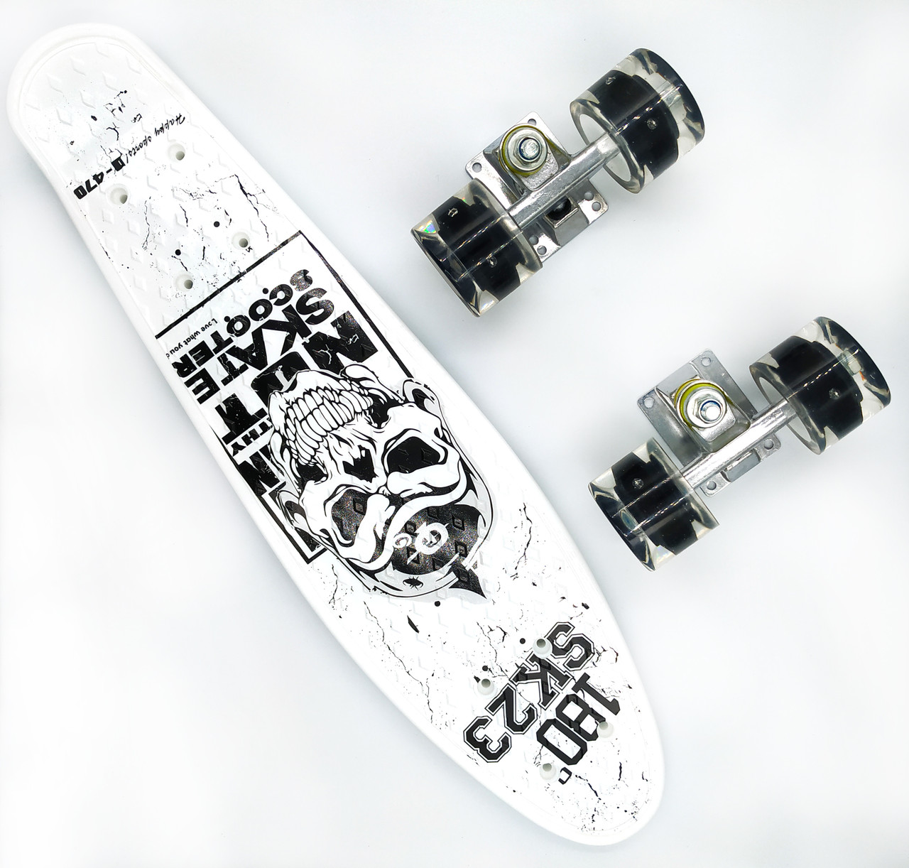 

Пенни борд со светящимися колесами Best Board Череп