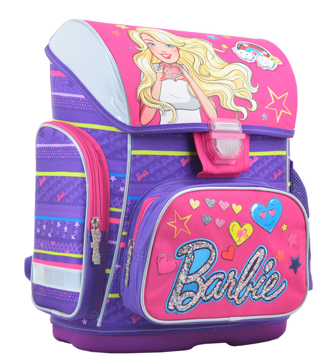 

Рюкзак школьный каркасный для девочки YES H-26 "Barbie" Фиолетовый