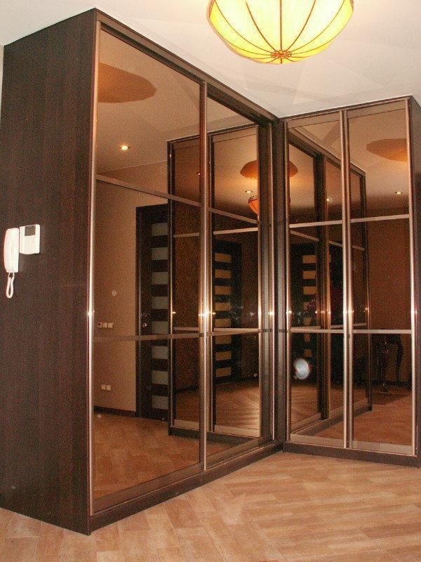 

Двери раздвижные для шкафа-купе 2157*460 Зеркало бронзовый