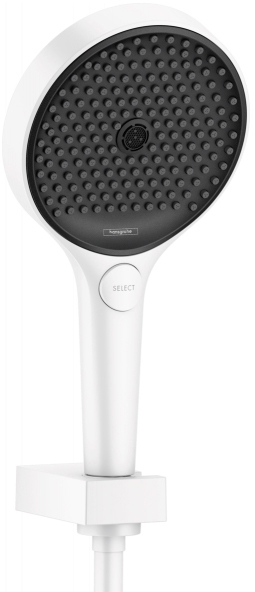 

Душевой набор HANSGROHE Rainfinity 130 3jet 26851700 белый с черным
