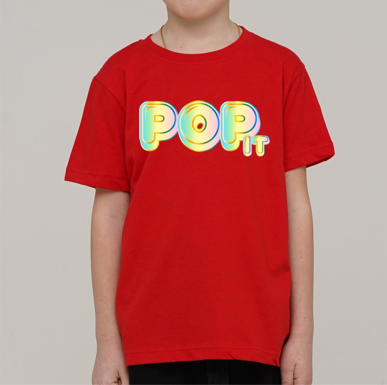 

Футболка Pop it игрушка антистресс Красная Размер 128