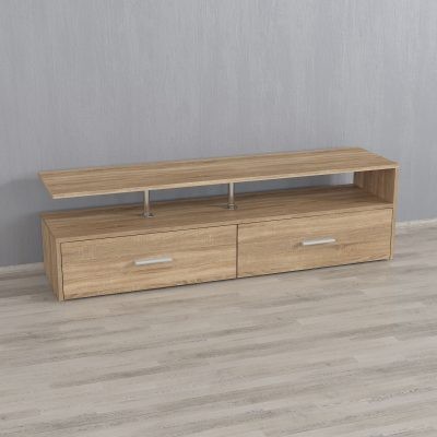 

Тумба по телевизор комод под ТВ с ящиками и полкой из ДСП, Bonittopurple, Дуб сонома, F-88D