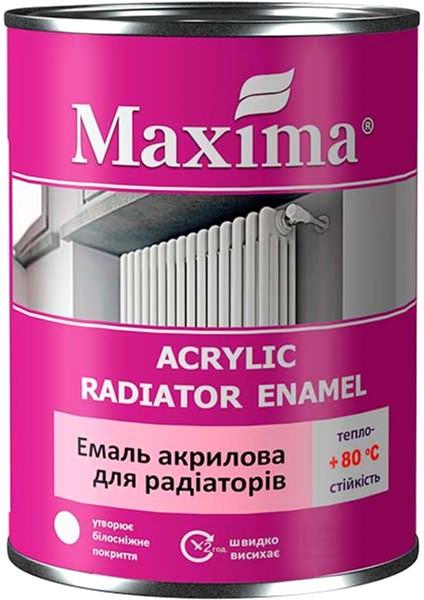 

Эмаль акриловая для радиаторов отопления Maxima 0.75 л (4820089414798)