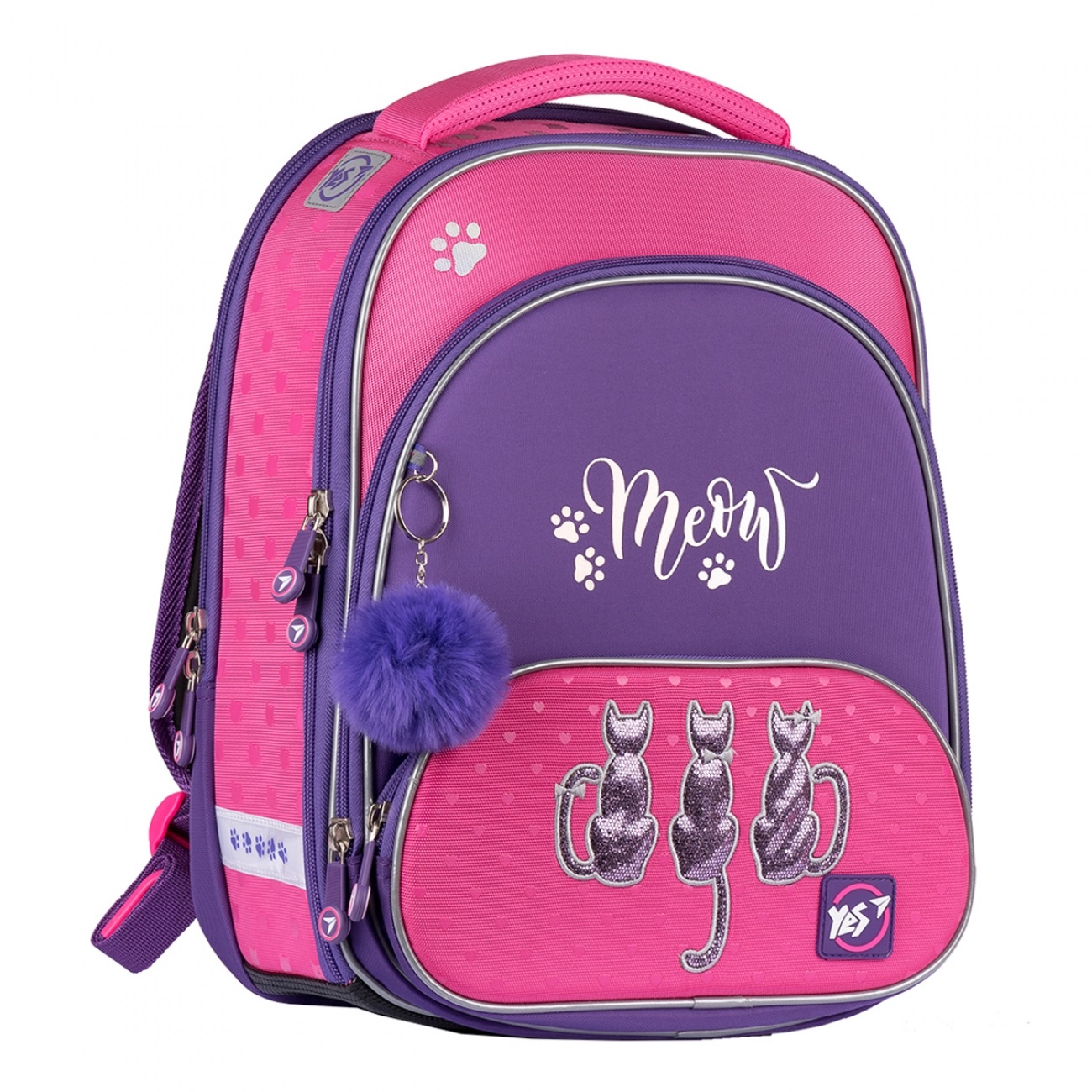 

Рюкзак YES S-30 JUNO ULTRA Stylish kitties 555478 бузковий 20 л
