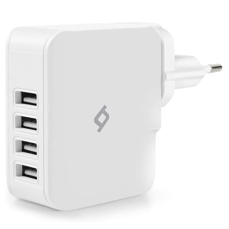 

Адаптер сетевой Ttec Quattro 4USB 5.1A 25W White