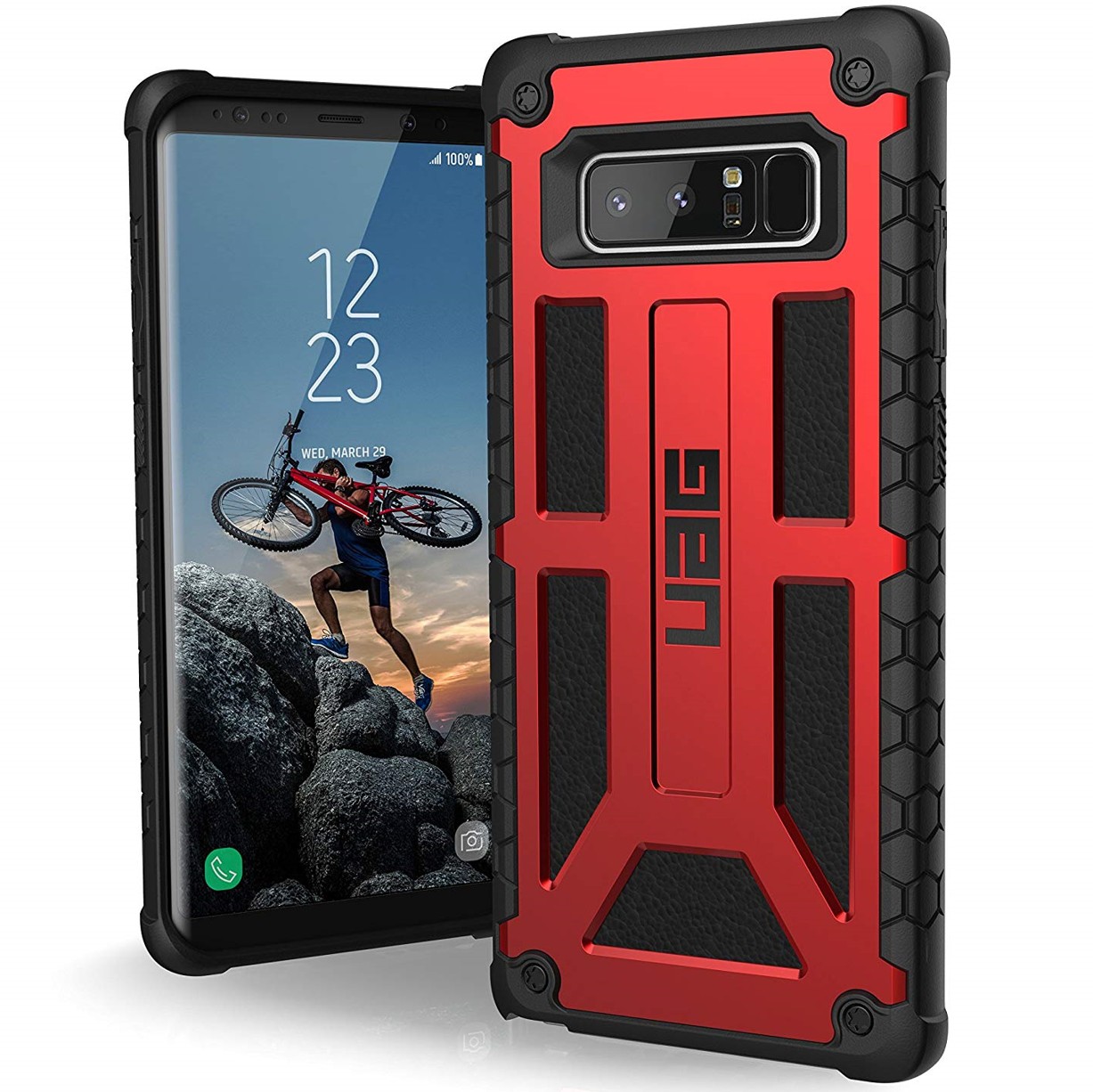 

Противоударный чехол бампер UAG Monarch Samsung Galaxy Note 8 N950 red/black