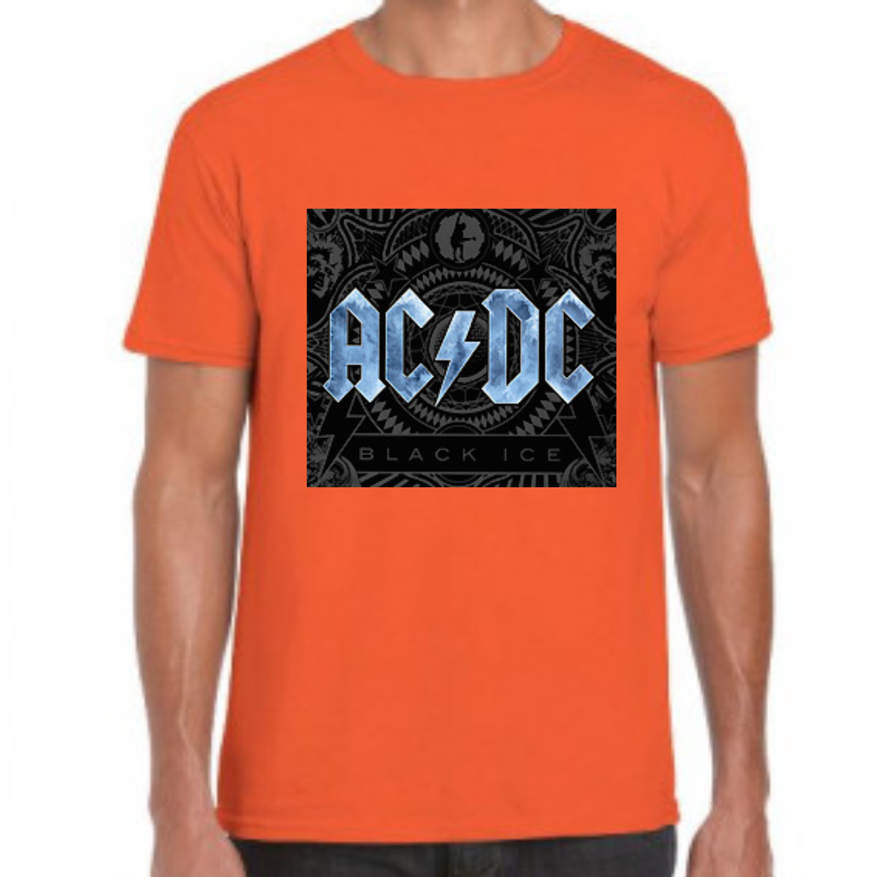 

Футболка AC/DC Оранжевая Размер, Футболка AC/DC Оранжевая Размер S
